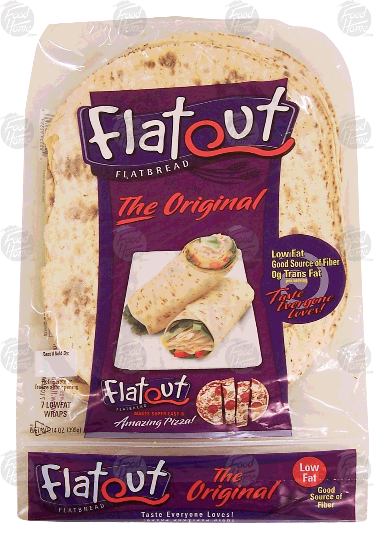 Flatout  flat bread, the original, 7 lowfat wraps Full-Size Picture